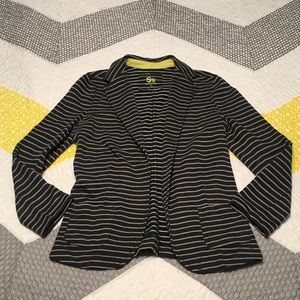 Jersey knit blazer - gray stripe